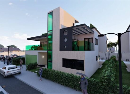 Construction Cite de 7 villas duplex de 5 pieces chacune à Cocody-Riviera 2 vers CAP NORD